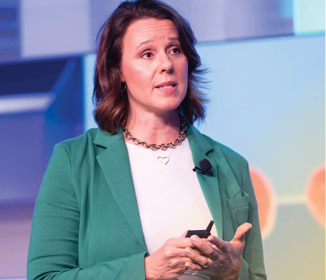 Image shows Elise Fennig delivering this year's NCA State of Treating 2025 report