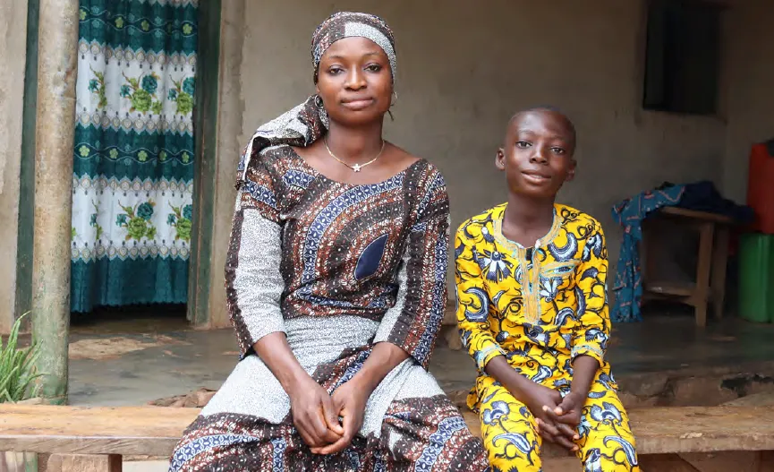 Image shows two young children in West Africa