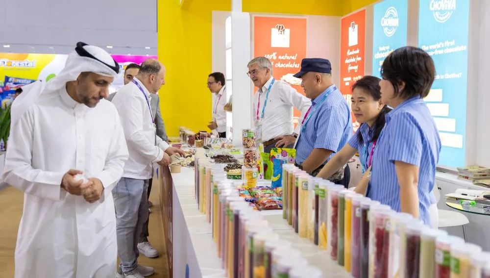 Image shows visitors checking out latest confectionery trends at ISM Middle East